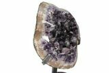 Purple Amethyst Geode On Metal Stand - Uruguay #99896-3